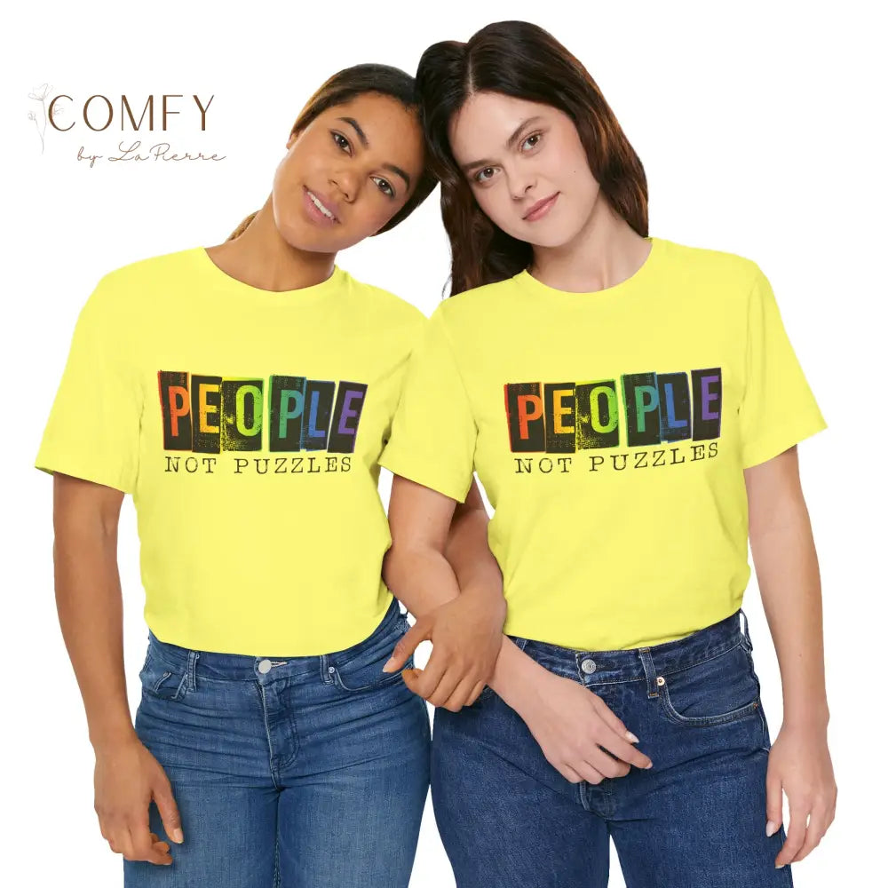 People Not Puzzles - Unisex Jersey Short Sleeve Tee (S-3XL) T-Shirt