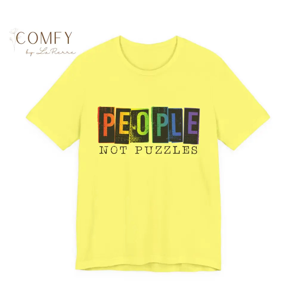 People Not Puzzles - Unisex Jersey Short Sleeve Tee (S-3XL) Yellow / S T-Shirt