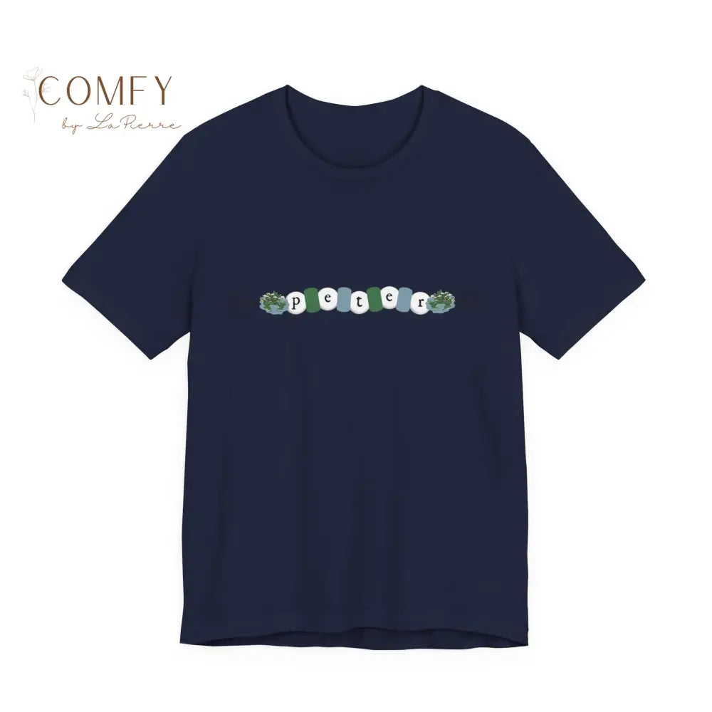 Peter friendship bracelet shirt - Unisex Jersey Short Sleeve Tee (XS-5XL) Navy / S T-Shirt