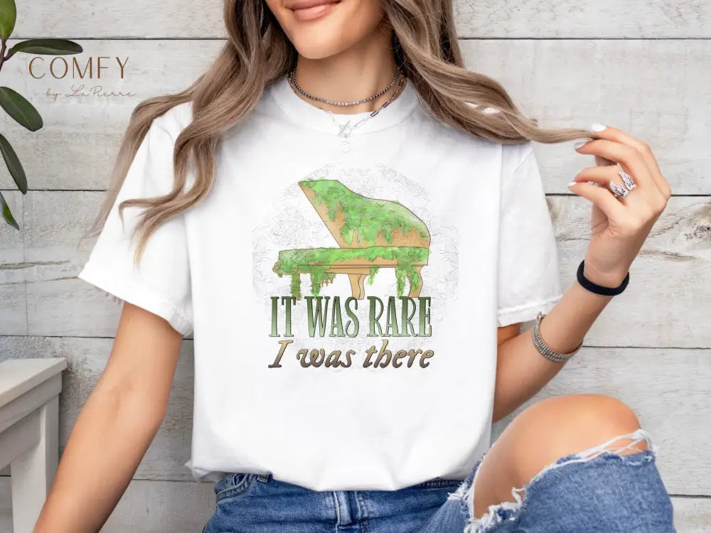Piano Nostalgia Tee • “It Was Rare and I Was There” Inspired Quote Shirt • Unisex Jersey Short Sleeve (XS–5XL) T-Shirt
