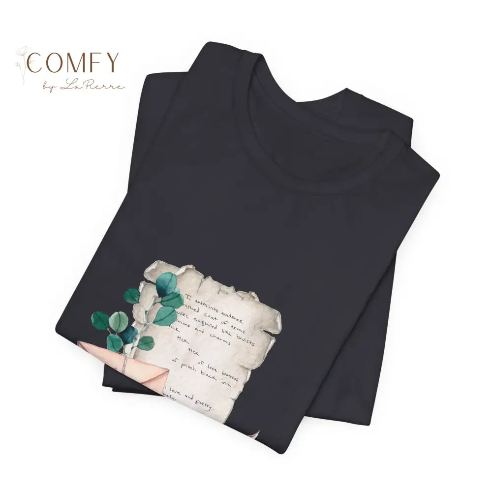 Poets Department Chairman Letter Tee • Vintage Type Letter Aesthetic Shirt • Unisex Jersey Short Sleeve T-Shirt