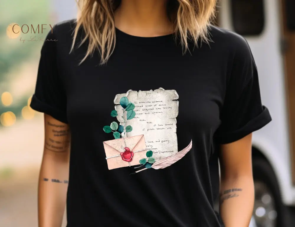 Poets Department Chairman Letter Tee • Vintage Type Letter Aesthetic Shirt • Unisex Jersey Short Sleeve T-Shirt