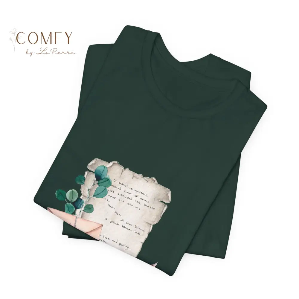 Poets Department Chairman Letter Tee • Vintage Type Letter Aesthetic Shirt • Unisex Jersey Short Sleeve T-Shirt