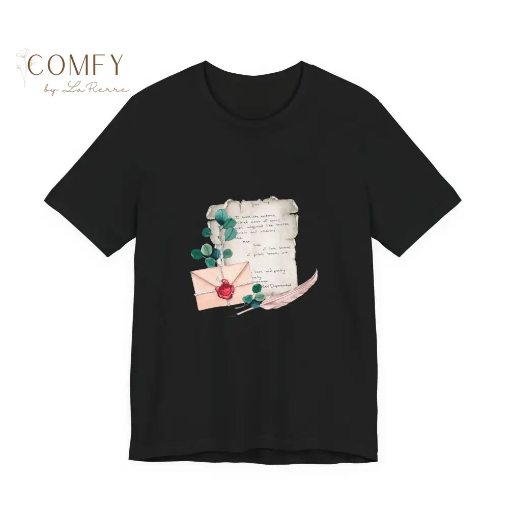 Poets Department Chairman Letter Tee • Vintage Type Letter Aesthetic Shirt • Unisex Jersey Short Sleeve T-Shirt