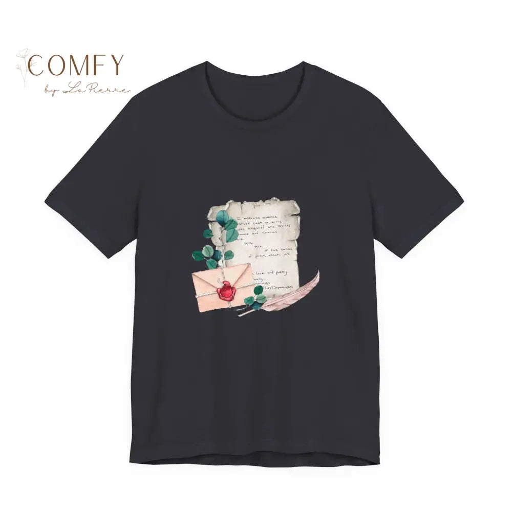 Poets Department Chairman Letter Tee • Vintage Type Letter Aesthetic Shirt • Unisex Jersey Short Sleeve T-Shirt