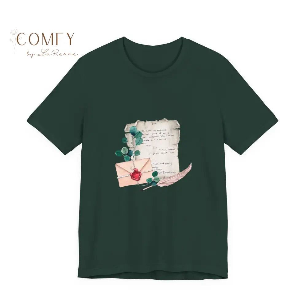 Poets Department Chairman Letter Tee • Vintage Type Letter Aesthetic Shirt • Unisex Jersey Short Sleeve T-Shirt