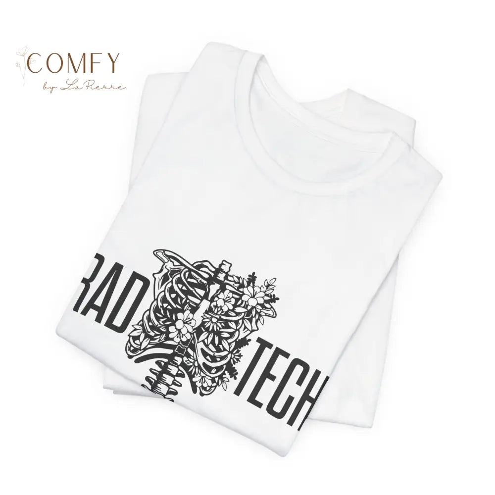 Rad Tech Skeleton Shirt • Radiology X-Ray Tech Skull Graphic Tee • Unisex Jersey Short Sleeve T-Shirt (S–3XL) T-Shirt