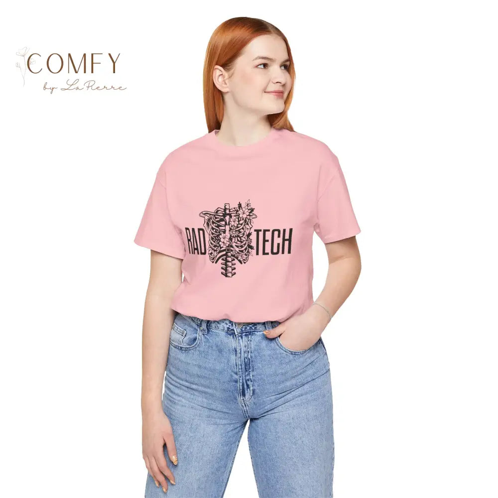 Rad Tech Skeleton Shirt • Radiology X-Ray Tech Skull Graphic Tee • Unisex Jersey Short Sleeve T-Shirt (S–3XL) T-Shirt