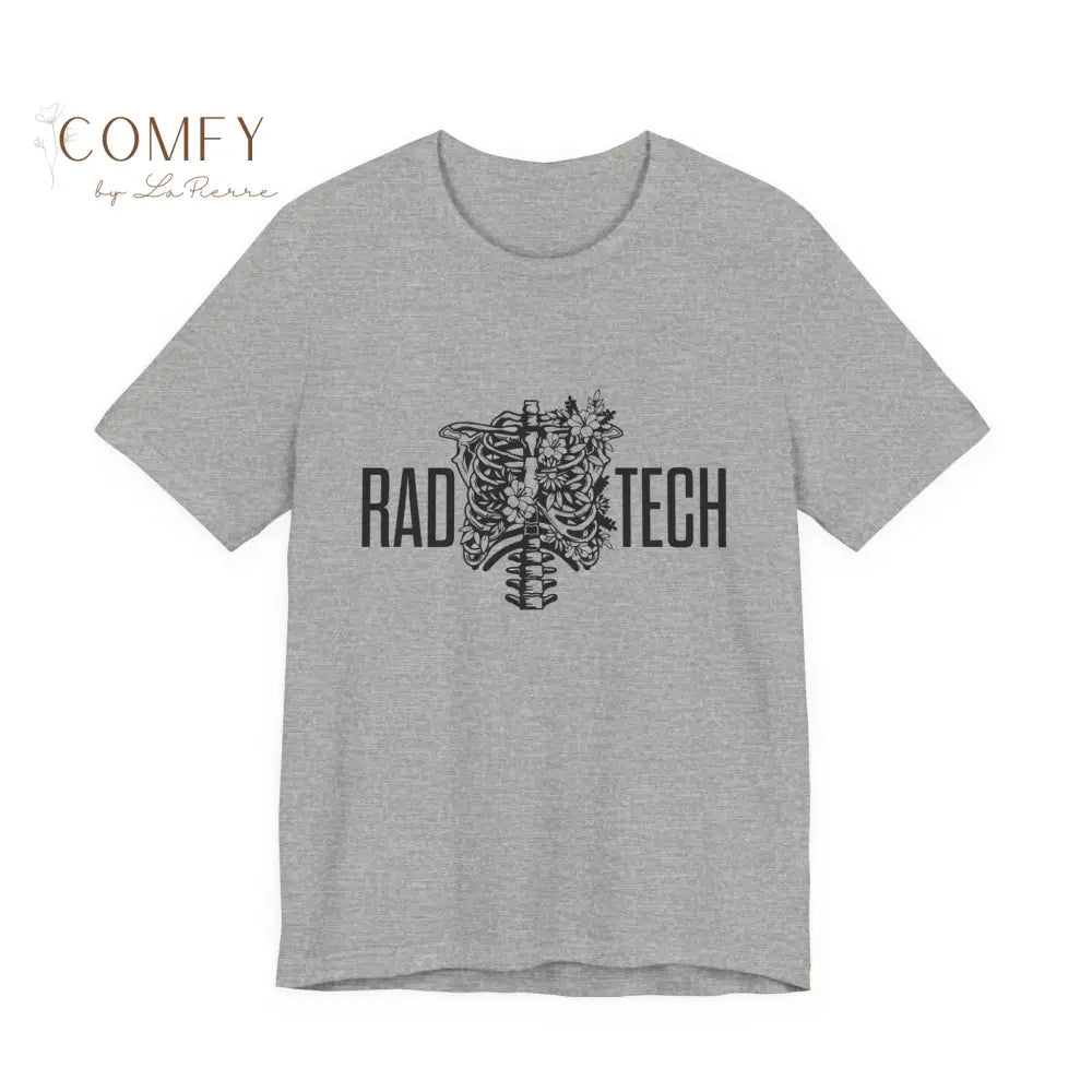 Rad Tech Skeleton Shirt • Radiology X-Ray Tech Skull Graphic Tee • Unisex Jersey Short Sleeve T-Shirt (S–3XL) Athletic