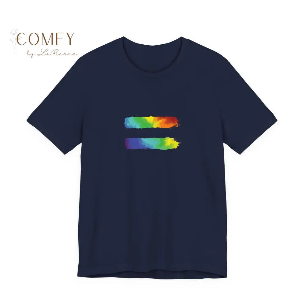Rainbow Equal Sign Shirt • Equal Rights LGBTQ+ Pride Tee • Soft Unisex Jersey Short Sleeve T-Shirt (XS–5XL) T-Shirt