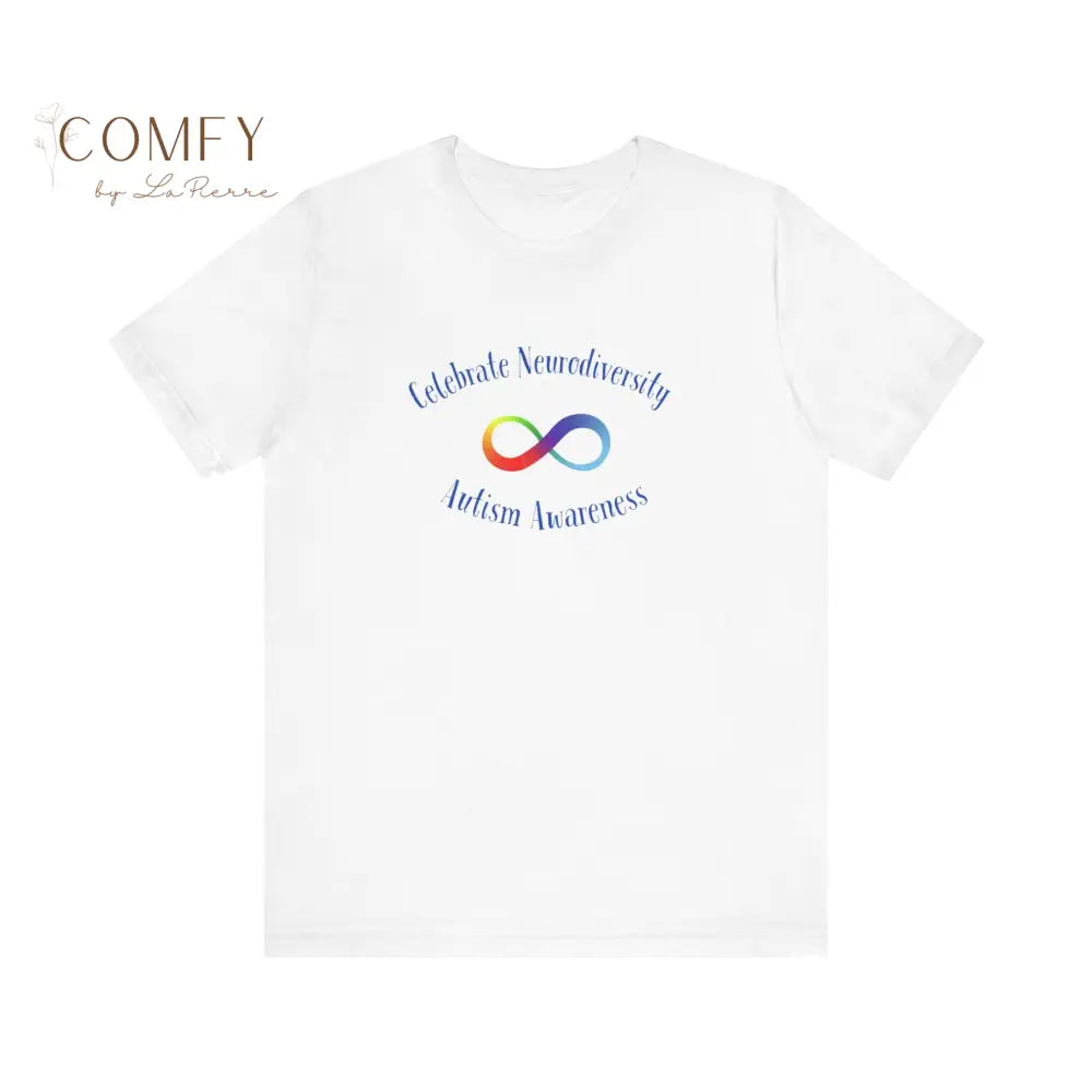 Rainbow Infinity Celebrate Neurodiversity Awareness Autism Awareness (beautiful colors available) Unisex Jersey Short