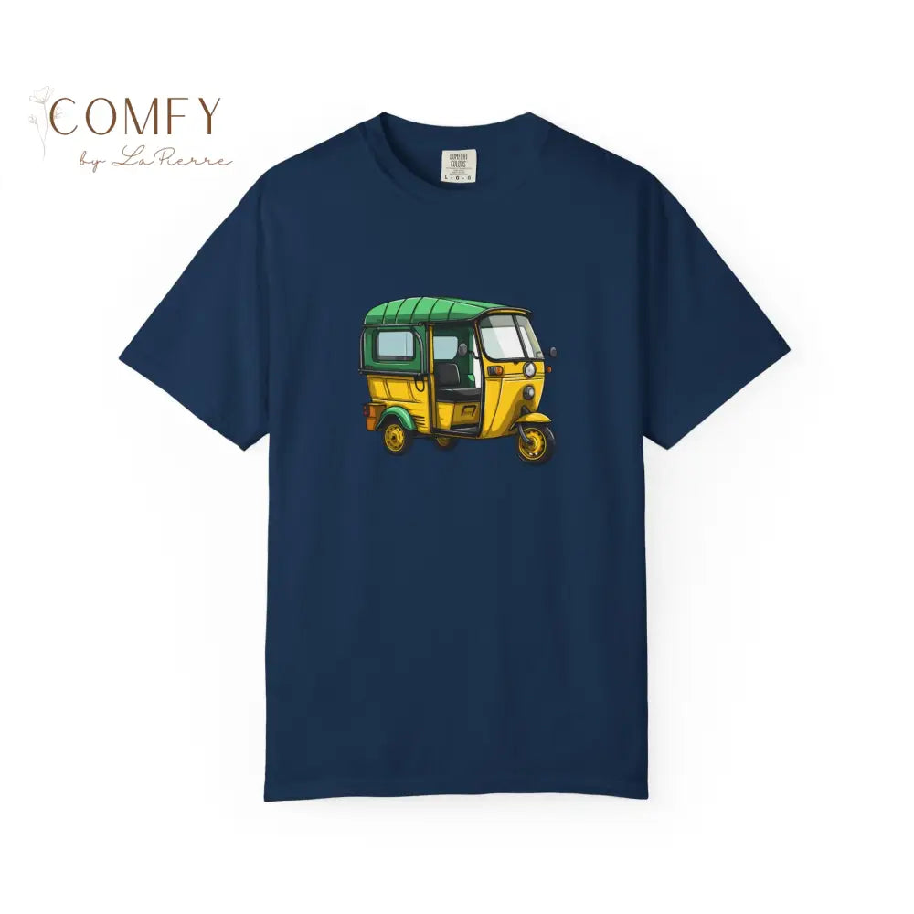 Rickshaw Tuk Tuk shirt - Unisex Garment-Dyed T-shirt (S-4XL) Navy / S T-Shirt
