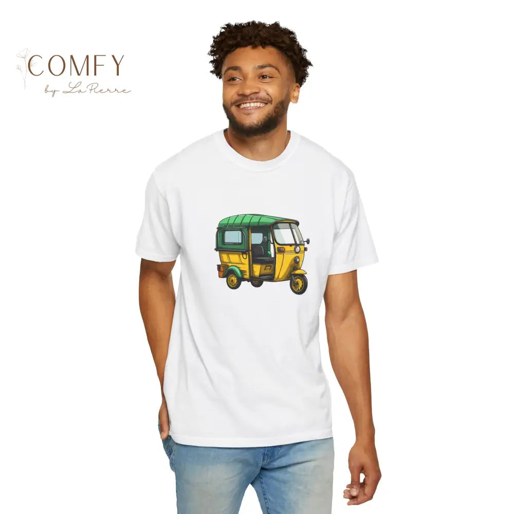 Rickshaw Tuk Tuk shirt - Unisex Garment-Dyed T-shirt (S-4XL) White / S T-Shirt