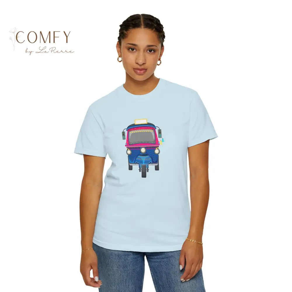 Rick Shaw Tuk Tuk shirt - Unisex Garment-Dyed T-shirt (S-4XL) Chambray / S T-Shirt