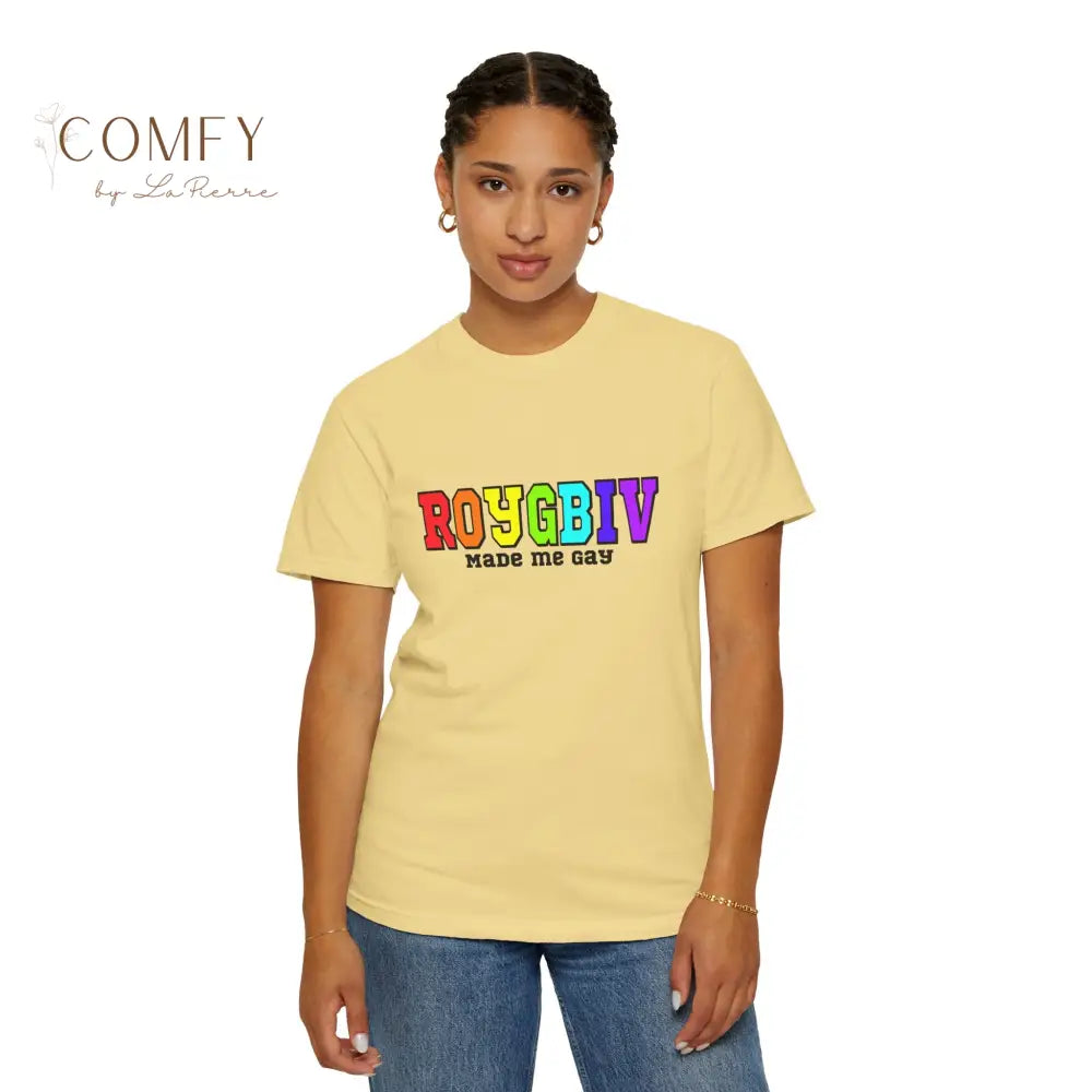 ROYGBIV Made Me Gay T-shirt — Rainbow Pride Graphic Tee (S-4XL) T-Shirt