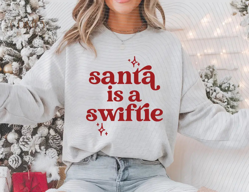 Santa Is a Song Lover Crewneck • Festive Music-Themed Christmas Sweatshirt • Unisex Midweight Holiday Sweater (S–4XL)