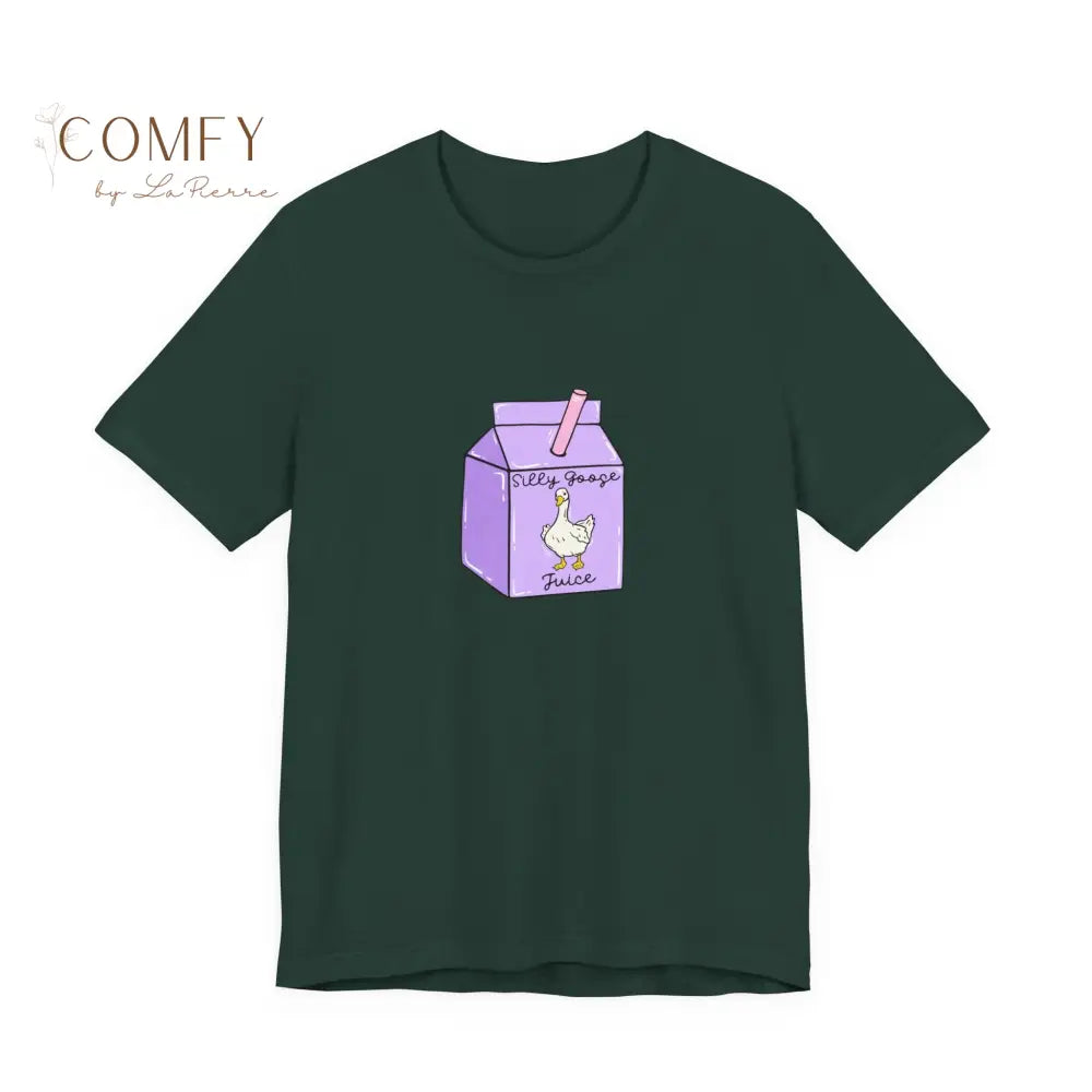 ’Silly Goose on the Loose’ Purple Milk Carton Tee — Graphic Shirt (S-3XL) Forest / S T-Shirt