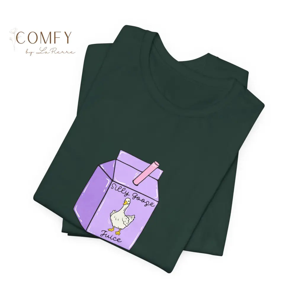’Silly Goose on the Loose’ Purple Milk Carton Tee — Graphic Shirt (S-3XL) T-Shirt