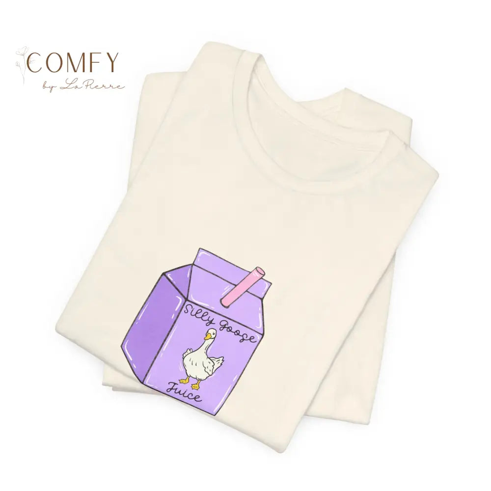 ’Silly Goose on the Loose’ Purple Milk Carton Tee — Graphic Shirt (S-3XL) T-Shirt