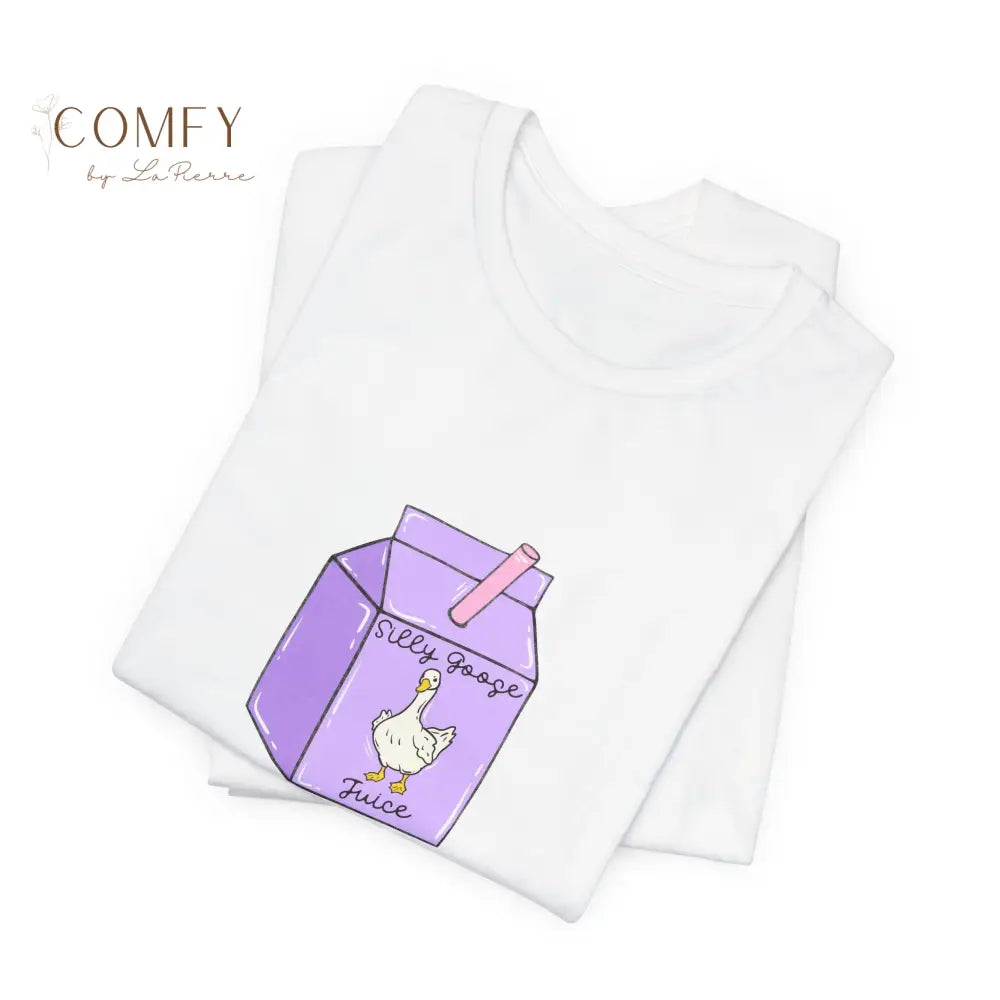 ’Silly Goose on the Loose’ Purple Milk Carton Tee — Graphic Shirt (S-3XL) T-Shirt