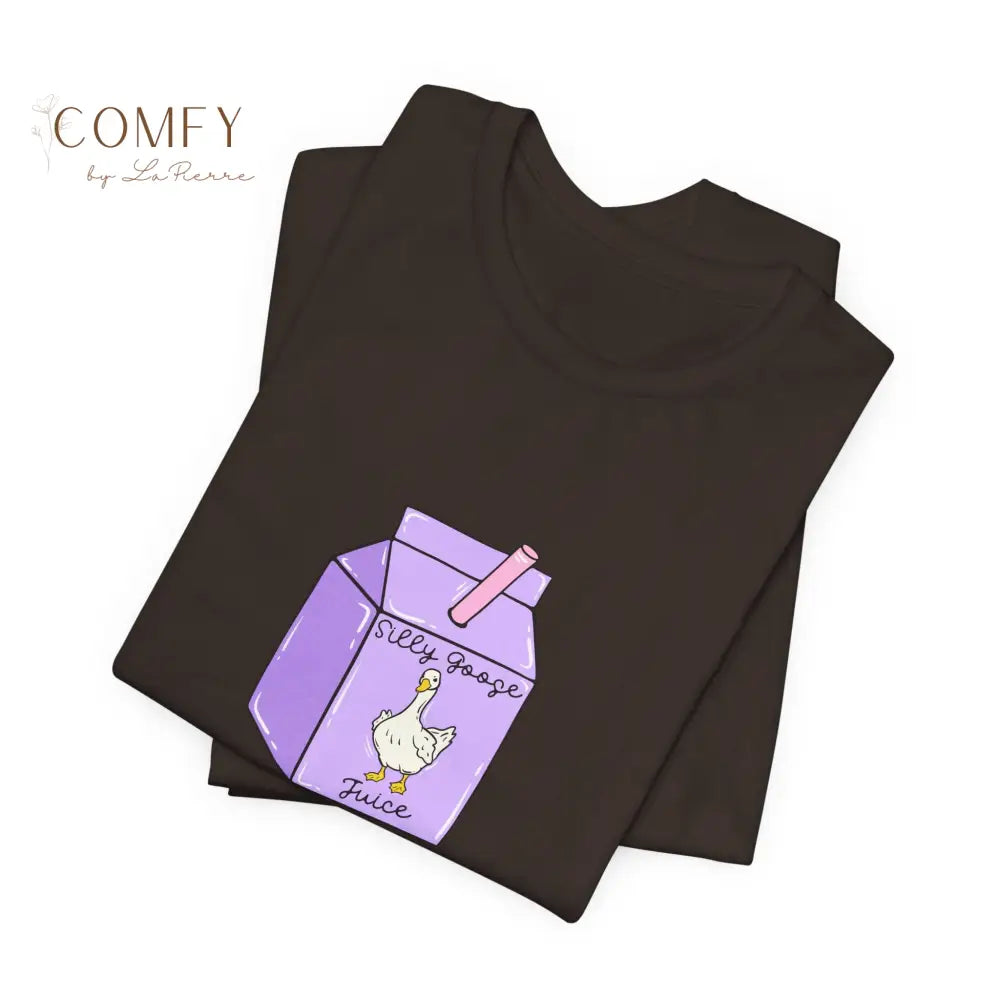 ’Silly Goose on the Loose’ Purple Milk Carton Tee — Graphic Shirt (S-3XL) T-Shirt