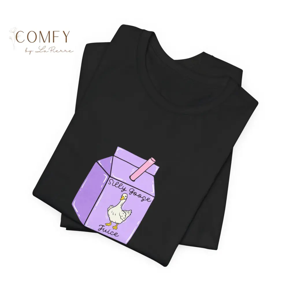 ’Silly Goose on the Loose’ Purple Milk Carton Tee — Graphic Shirt (S-3XL) T-Shirt