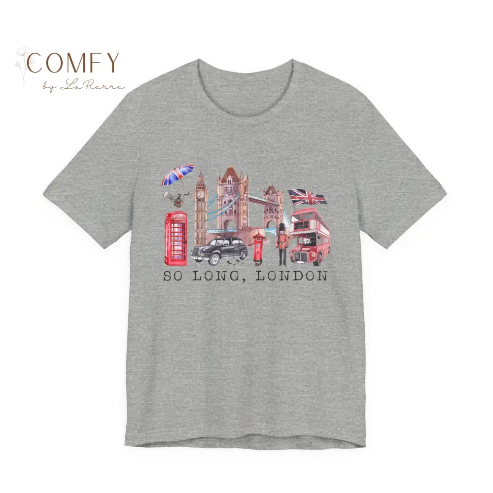 So Long London Poetic Aesthetic Tee • Moody Lyric-Inspired Graphic Shirt • Unisex Jersey T-Shirt (S–3XL) Athletic
