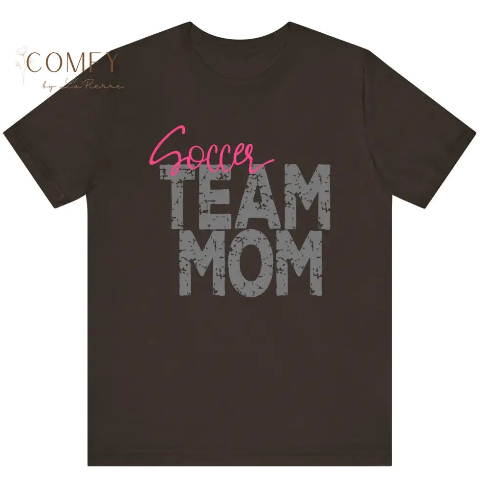 Soccer Team Mom - Unisex Short Sleeve Tee (XS-5XL) Brown / XS T-Shirt