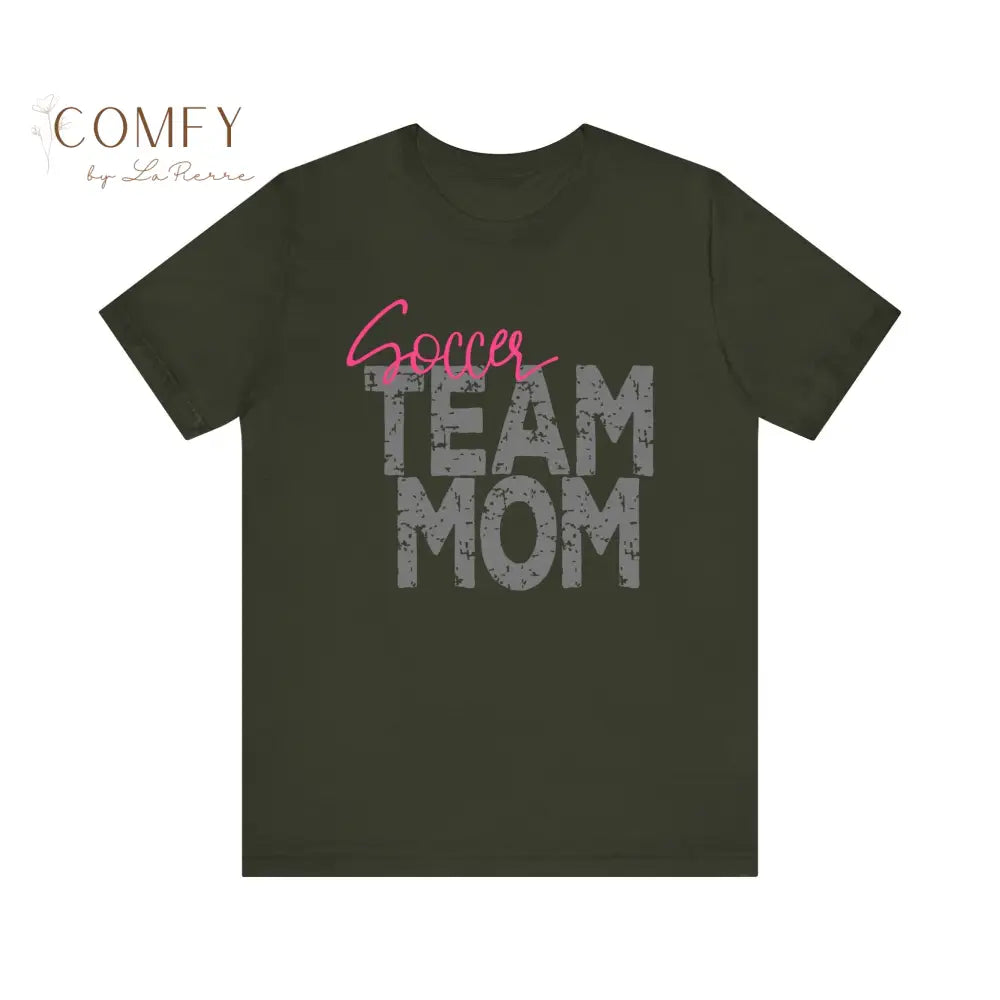 Soccer Team Mom - Unisex Short Sleeve Tee (XS-5XL) Dark Olive / XS T-Shirt