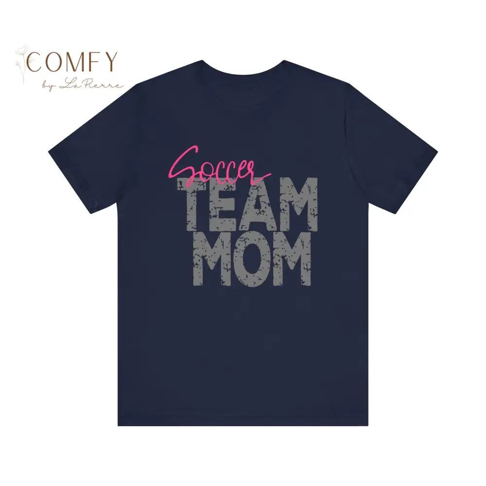 Soccer Team Mom - Unisex Short Sleeve Tee (XS-5XL) Navy / XS T-Shirt