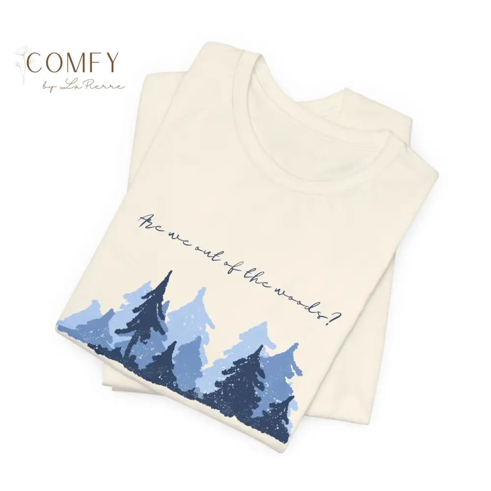 Soft “Out of the Woods” Inspired Tee • Indie Forest Aesthetic T-Shirt • Unisex Jersey Short Sleeve (XS–5XL) T-Shirt
