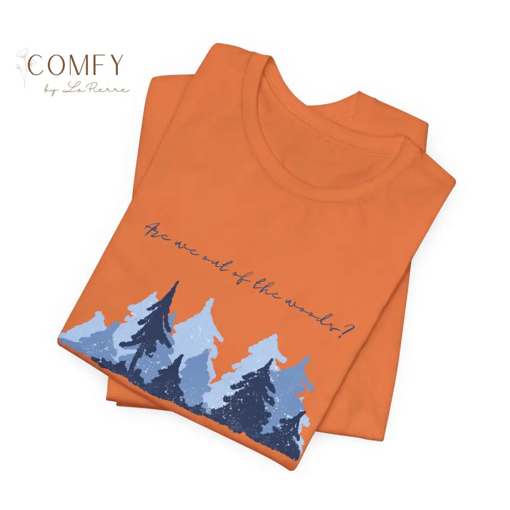 Soft “Out of the Woods” Inspired Tee • Indie Forest Aesthetic T-Shirt • Unisex Jersey Short Sleeve (XS–5XL) T-Shirt
