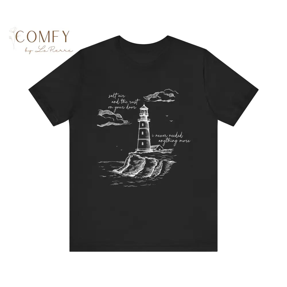 Soft Summer Salt Air Tee • Coastal Daydream Aesthetic Shirt • Unisex Jersey Short Sleeve Tee (XS–5XL) Black / XS T-Shirt