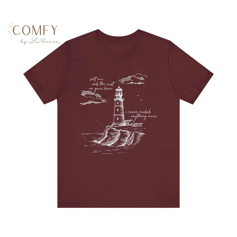 Soft Summer Salt Air Tee • Coastal Daydream Aesthetic Shirt • Unisex Jersey Short Sleeve Tee (XS–5XL) Maroon / S T-Shirt