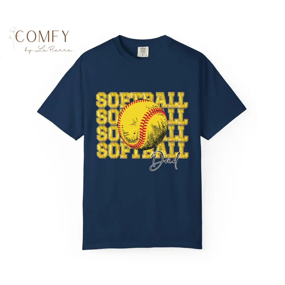Softball Dad Shirt • Proud Softball Parent Tee • Unisex Garment-Dyed T-Shirt (S–4XL) T-Shirt