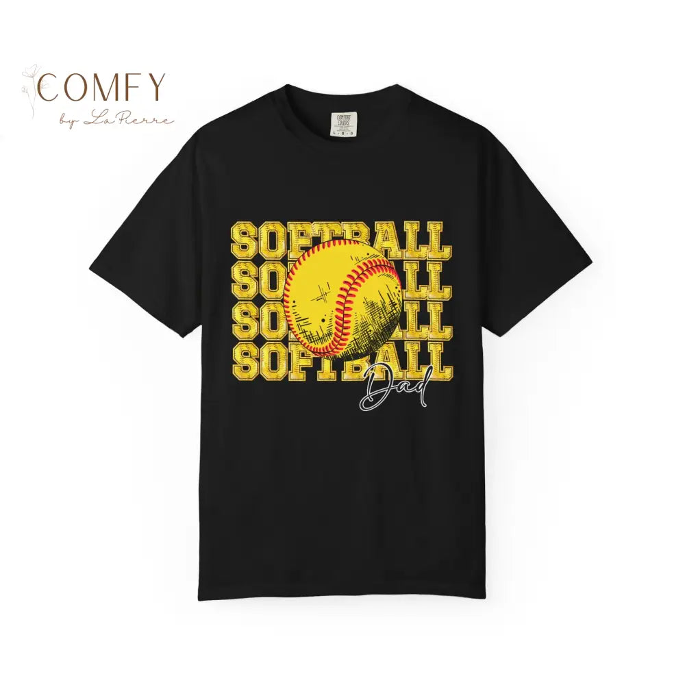 Softball Dad Shirt • Proud Softball Parent Tee • Unisex Garment-Dyed T-Shirt (S–4XL) T-Shirt