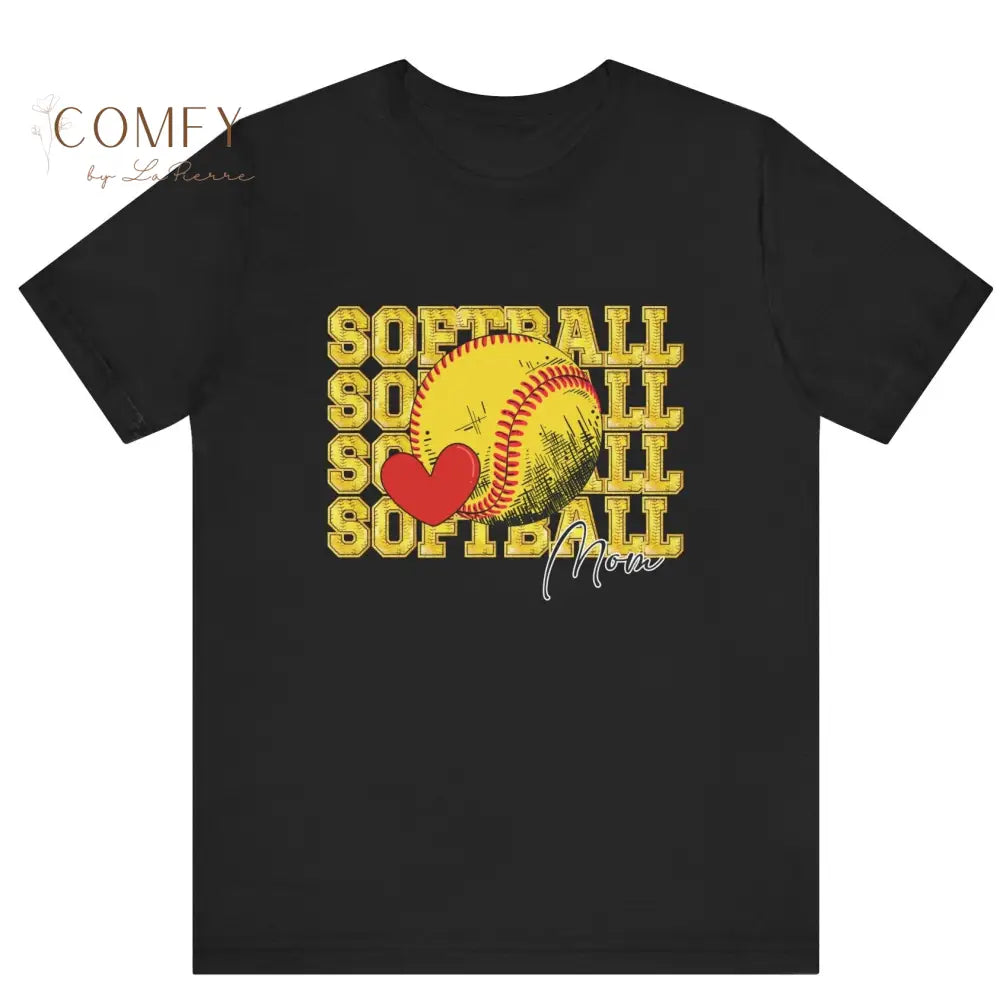 Softball Mom Shirt • Proud Softball Parent Game Day Tee • Unisex Jersey Short Sleeve T-Shirt (XS–5XL) T-Shirt