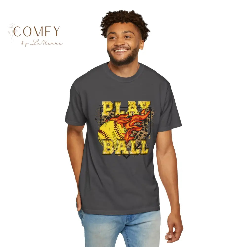 Softball Shirt • Vintage Softball Player Tee • Unisex Garment-Dyed T-Shirt (S–4XL) Graphite / S T-Shirt