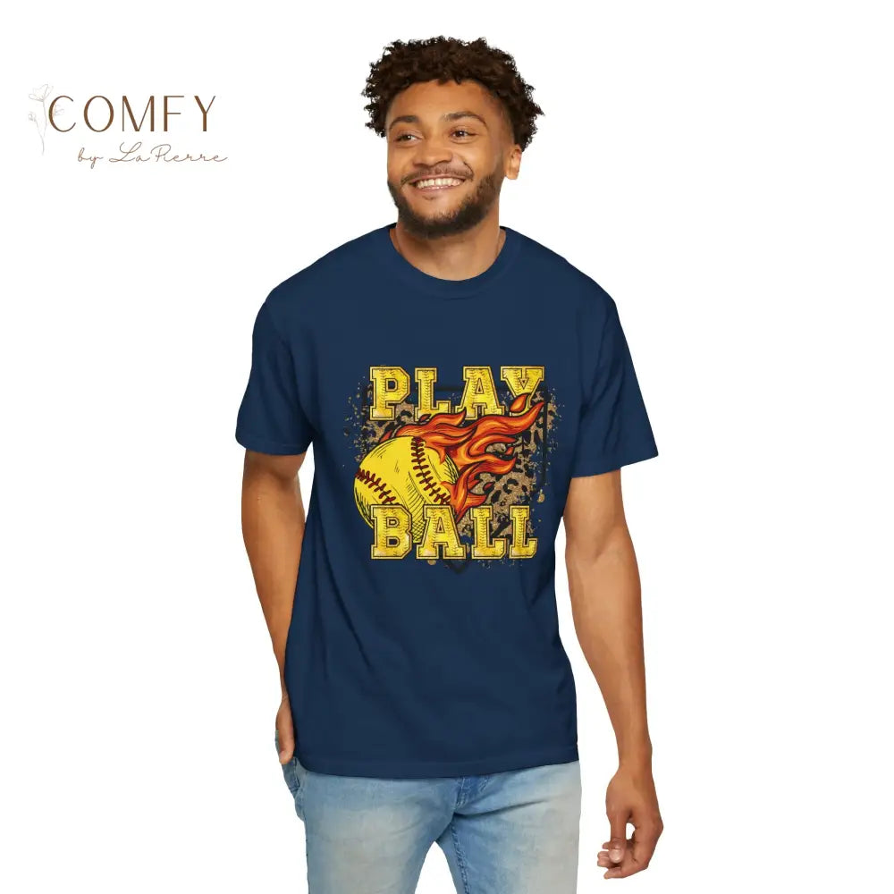 Softball Shirt • Vintage Softball Player Tee • Unisex Garment-Dyed T-Shirt (S–4XL) Navy / S T-Shirt