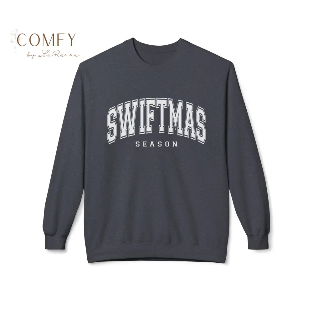 Swiftmas Season (white writing) “Holiday Season” White Text Sweater • Cozy Christmas Unisex Pullover (S–4XL) Dark