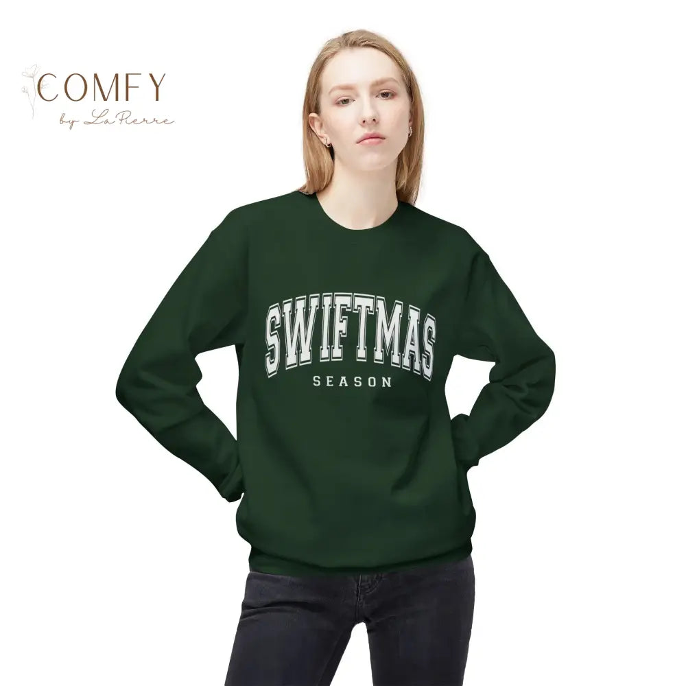 Swiftmas Season (white writing) “Holiday Season” White Text Sweater • Cozy Christmas Unisex Pullover (S–4XL) Sweatshirt