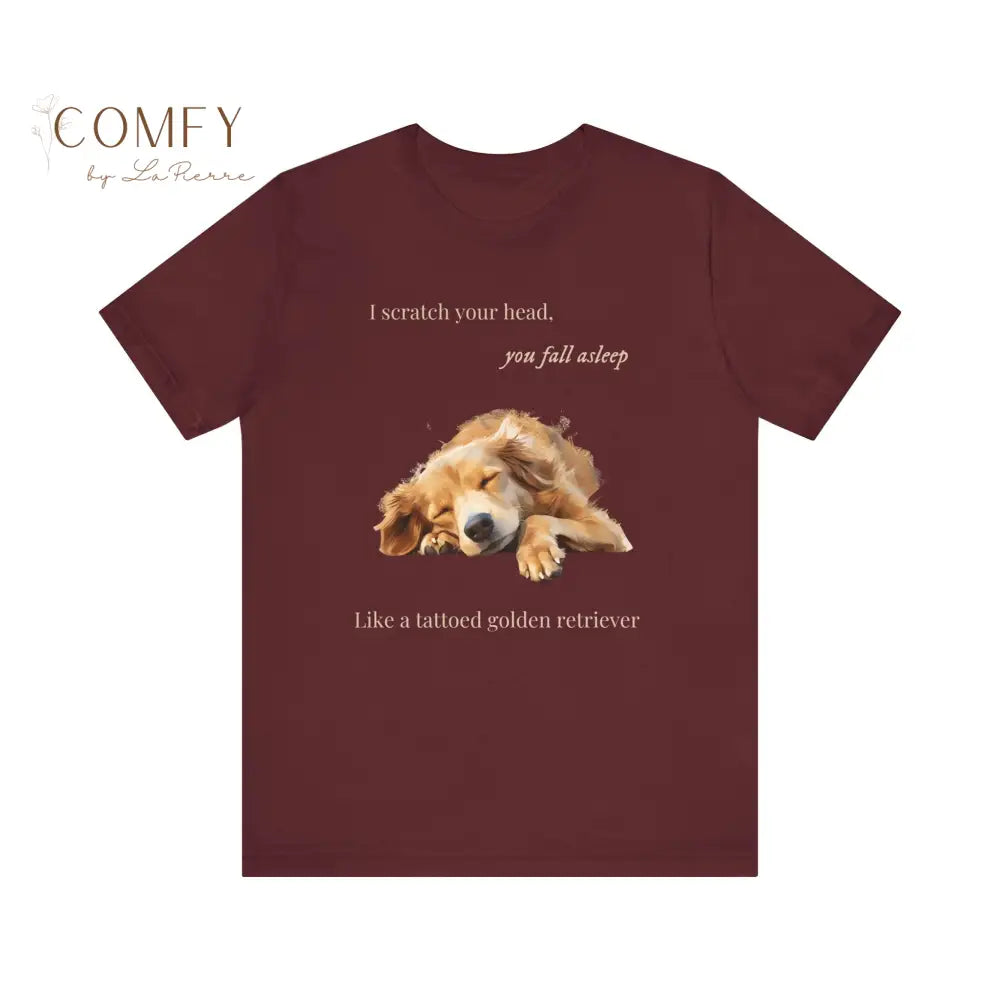 Tattooed Golden Retriever Tee • Funny Dog Lover Graphic Shirt • Unisex Short Sleeve T-Shirt (XS–5XL) T-Shirt