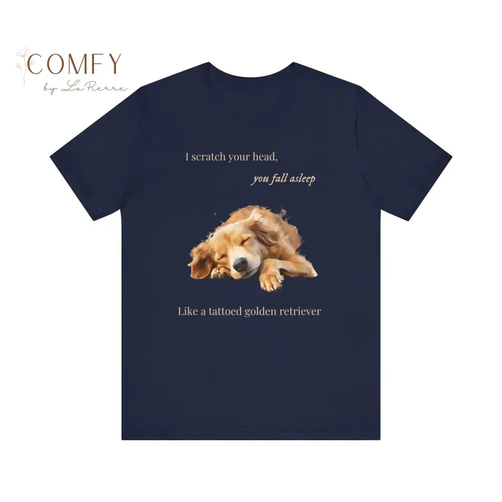 Tattooed Golden Retriever Tee • Funny Dog Lover Graphic Shirt • Unisex Short Sleeve T-Shirt (XS–5XL) T-Shirt