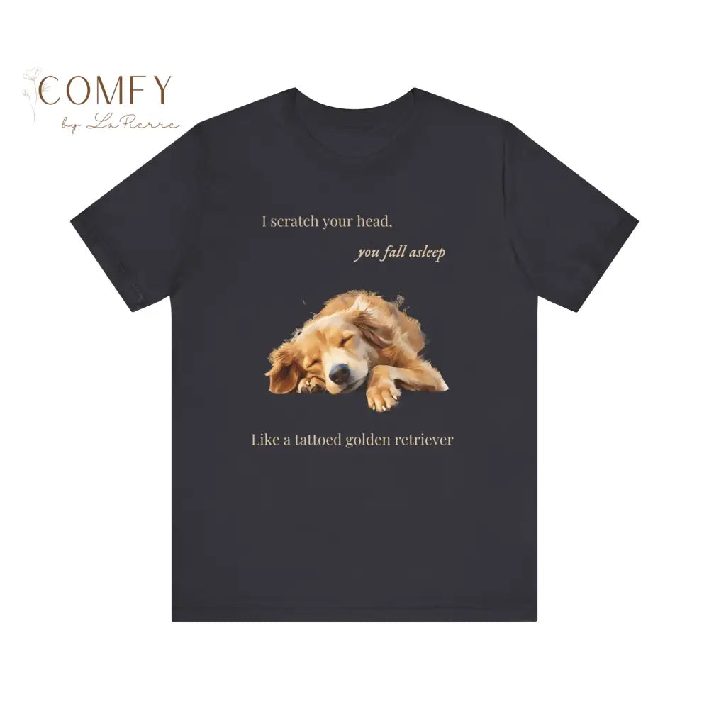 Tattooed Golden Retriever Tee • Funny Dog Lover Graphic Shirt • Unisex Short Sleeve T-Shirt (XS–5XL) T-Shirt