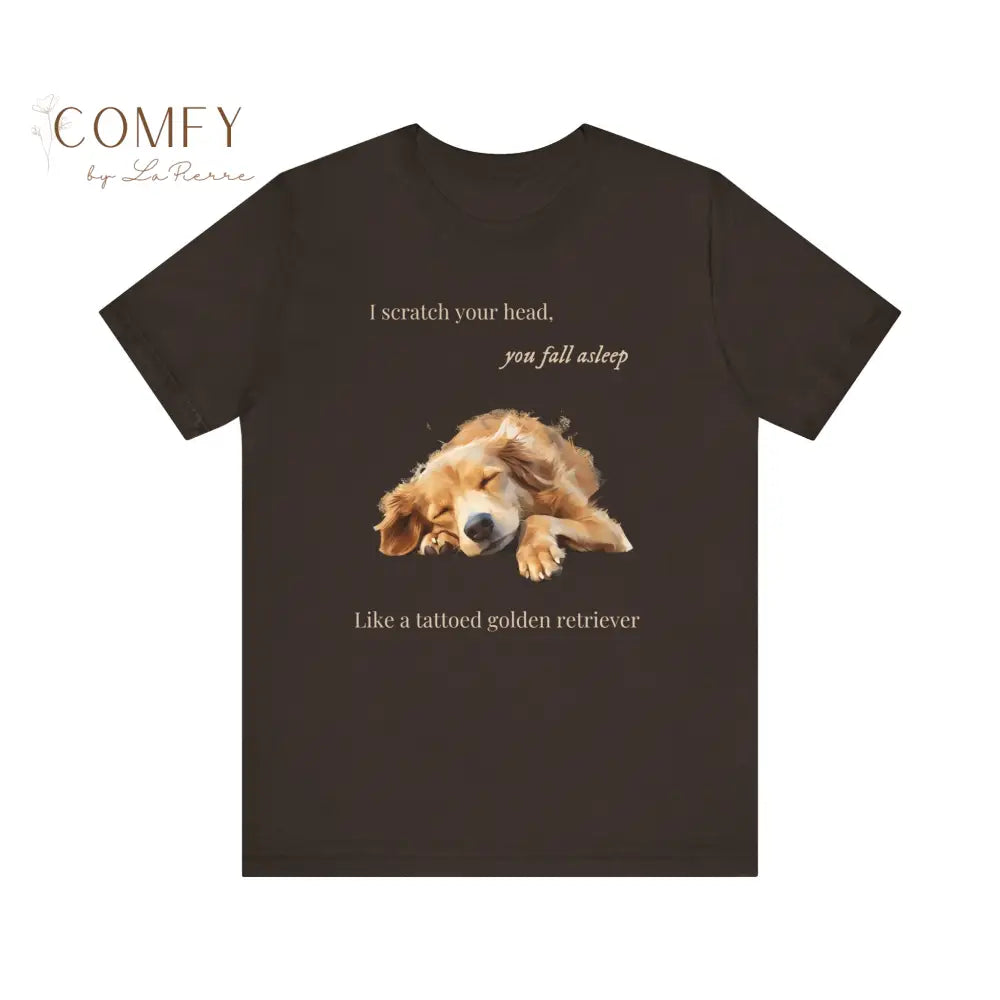 Tattooed Golden Retriever Tee • Funny Dog Lover Graphic Shirt • Unisex Short Sleeve T-Shirt (XS–5XL) T-Shirt