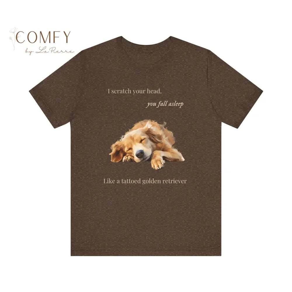 Tattooed Golden Retriever Tee • Funny Dog Lover Graphic Shirt • Unisex Short Sleeve T-Shirt (XS–5XL) T-Shirt