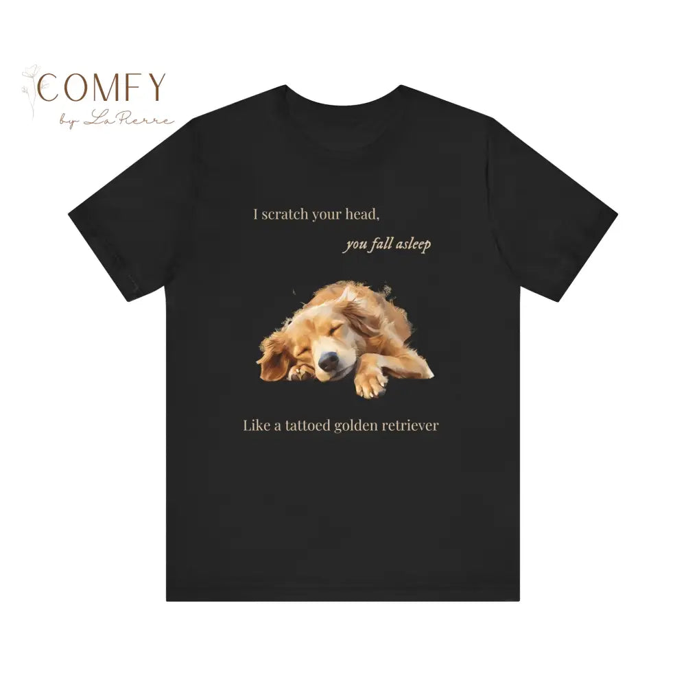 Tattooed Golden Retriever Tee • Funny Dog Lover Graphic Shirt • Unisex Short Sleeve T-Shirt (XS–5XL) T-Shirt