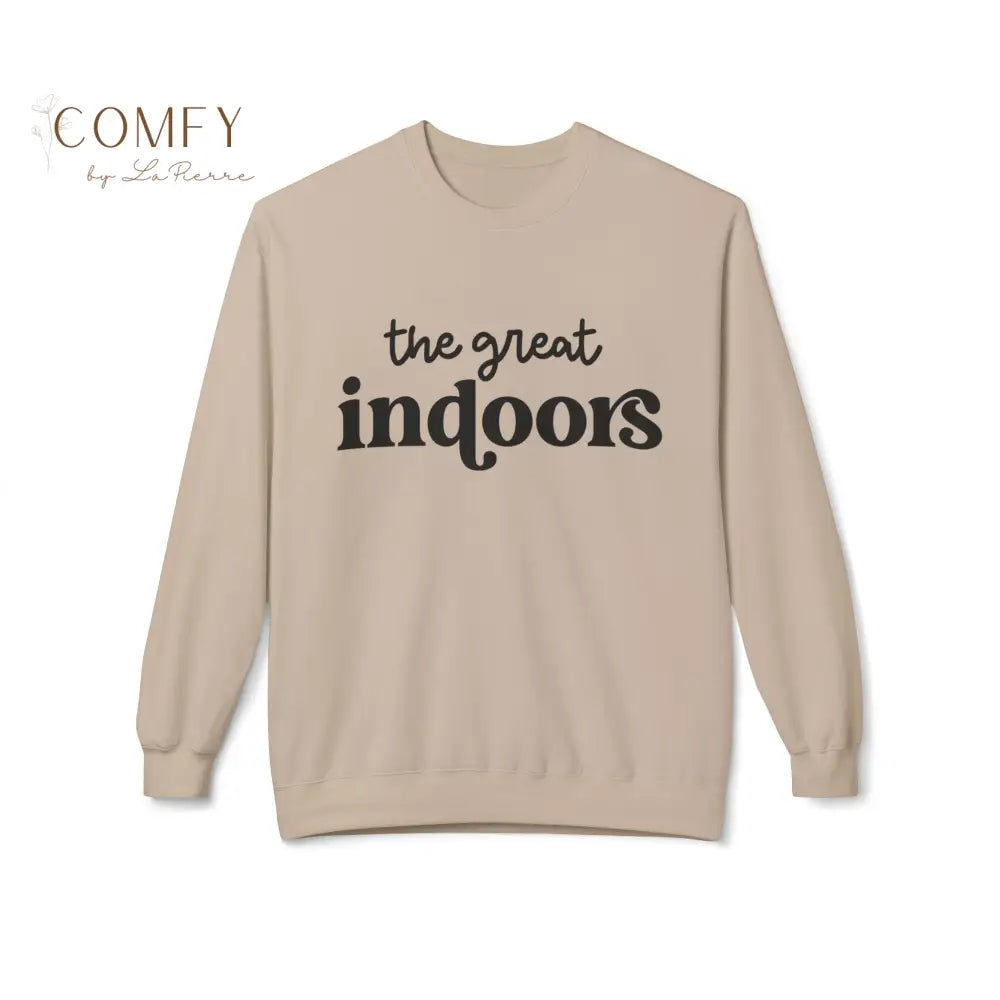 The Great Indoors Sweatshirt • Funny Homebody Crewneck • Cozy Indoor Lifestyle Graphic Sweatshirt • Unisex Softstyle
