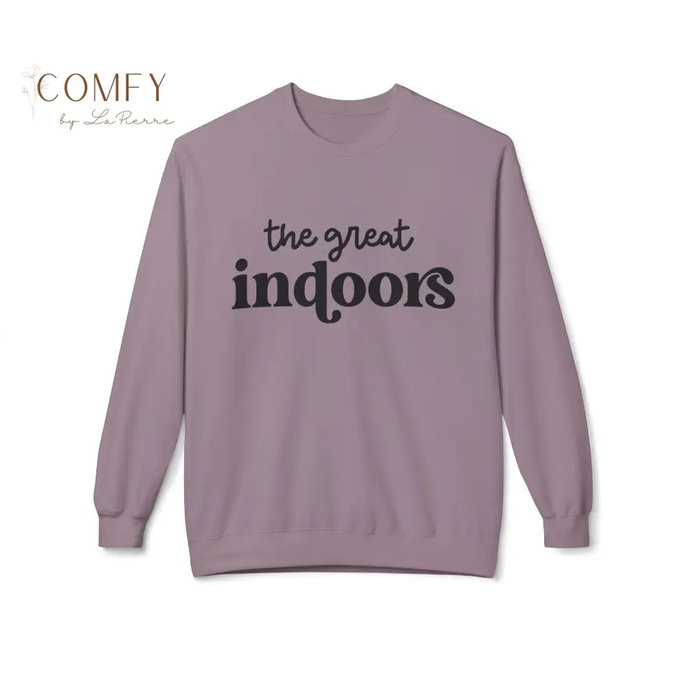 The Great Indoors Sweatshirt • Funny Homebody Crewneck • Cozy Indoor Lifestyle Graphic Sweatshirt • Unisex Softstyle