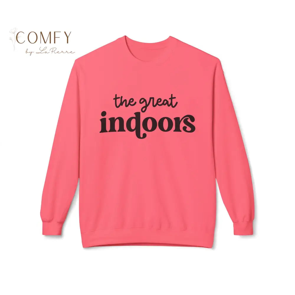 The Great Indoors Sweatshirt • Funny Homebody Crewneck • Cozy Indoor Lifestyle Graphic Sweatshirt • Unisex Softstyle